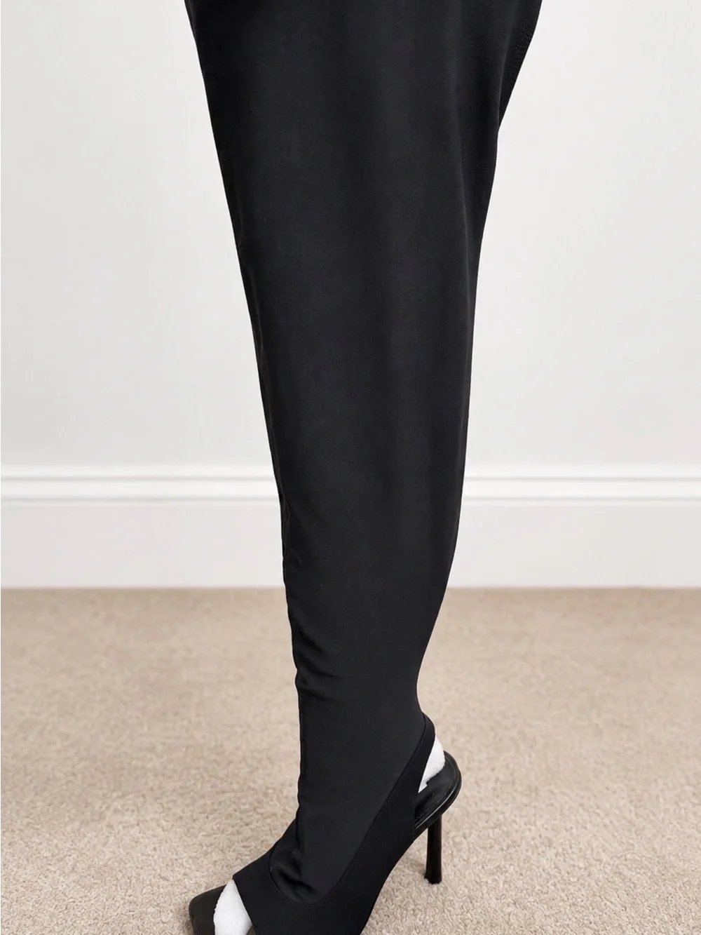 Steve Madden Black Sheer Over-The-Knee Peep-Toe Boots